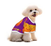 Pure Cotton T-Shirt for Pets - Soft Breathable Dog & Cat Shirt | All-Over Print Short Sleeve Tee for Small Dogs Puppy Boy Girl | Summer Cooling Pet Clothing Happy Face Wreath S