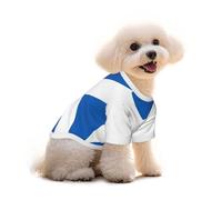 Pure Cotton T-Shirt for Pets - Soft Breathable Dog & Cat Shirt | All-Over Print Short Sleeve Tee for Small Dogs Puppy Boy Girl | Summer Cooling Pet Clothing Scottish Flag M