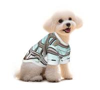 Pure Cotton T-Shirt for Pets - Soft Breathable Dog & Cat Shirt | All-Over Print Short Sleeve Tee for Small Dogs Puppy Boy Girl | Summer Cooling Pet Clothing Inside the alien spacecraft L