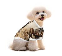 Pure Cotton T-Shirt for Pets - Soft Breathable Dog & Cat Shirt | All-Over Print Short Sleeve Tee for Small Dogs Puppy Boy Girl | Summer Cooling Pet Clothing GallopingPower S