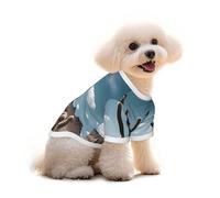 Pure Cotton T-Shirt for Pets - Soft Breathable Dog & Cat Shirt | All-Over Print Short Sleeve Tee for Small Dogs Puppy Boy Girl | Summer Cooling Pet Clothing DesertCactiHorizon L