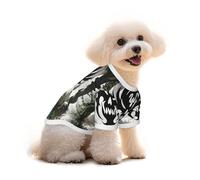 Pure Cotton T-Shirt for Pets - Soft Breathable Dog & Cat Shirt | All-Over Print Short Sleeve Tee for Small Dogs Puppy Boy Girl | Summer Cooling Pet Clothing Gladiator Arena L