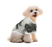 Pure Cotton T-Shirt for Pets - Soft Breathable Dog & Cat Shirt | All-Over Print Short Sleeve Tee for Small Dogs Puppy Boy Girl | Summer Cooling Pet Clothing The Tree of Fantasy L
