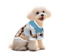 Pure Cotton T-Shirt for Pets - Soft Breathable Dog & Cat Shirt | All-Over Print Short Sleeve Tee for Small Dogs Puppy Boy Girl | Summer Cooling Pet Clothing CamelDesertDawn L