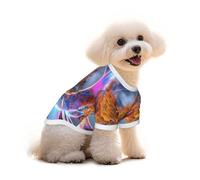 Pure Cotton T-Shirt for Pets - Soft Breathable Dog & Cat Shirt | All-Over Print Short Sleeve Tee for Small Dogs Puppy Boy Girl | Summer Cooling Pet Clothing Dream Ball S