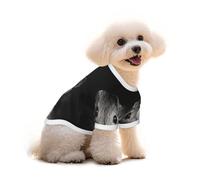 Pure Cotton T-Shirt for Pets - Soft Breathable Dog & Cat Shirt | All-Over Print Short Sleeve Tee for Small Dogs Puppy Boy Girl | Summer Cooling Pet Clothing A mouse in the darkness M