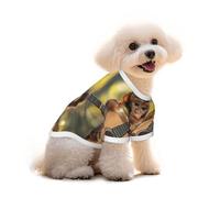 Pure Cotton T-Shirt for Pets - Soft Breathable Dog & Cat Shirt | All-Over Print Short Sleeve Tee for Small Dogs Puppy Boy Girl | Summer Cooling Pet Clothing Koala plays guitar M