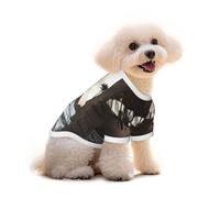 Pure Cotton T-Shirt for Pets - Soft Breathable Dog & Cat Shirt | All-Over Print Short Sleeve Tee for Small Dogs Puppy Boy Girl | Summer Cooling Pet Clothing Close up of Magic Watergate S