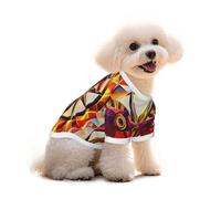 Pure Cotton T-Shirt for Pets - Soft Breathable Dog & Cat Shirt | All-Over Print Short Sleeve Tee for Small Dogs Puppy Boy Girl | Summer Cooling Pet Clothing Flame War Horse S