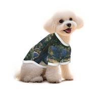 Pure Cotton T-Shirt for Pets - Soft Breathable Dog & Cat Shirt | All-Over Print Short Sleeve Tee for Small Dogs Puppy Boy Girl | Summer Cooling Pet Clothing Beautiful fairy tale town L