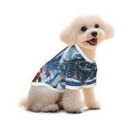 Pure Cotton T-Shirt for Pets - Soft Breathable Dog & Cat Shirt | All-Over Print Short Sleeve Tee for Small Dogs Puppy Boy Girl | Summer Cooling Pet Clothing Ghost World S