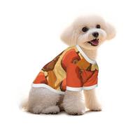 Pure Cotton T-Shirt for Pets - Soft Breathable Dog & Cat Shirt | All-Over Print Short Sleeve Tee for Small Dogs Puppy Boy Girl | Summer Cooling Pet Clothing Apple Critters Crew S