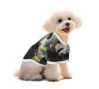 Pure Cotton T-Shirt for Pets - Soft Breathable Dog & Cat Shirt | All-Over Print Short Sleeve Tee for Small Dogs Puppy Boy Girl | Summer Cooling Pet Clothing CubMossyGaze S