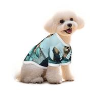 Pure Cotton T-Shirt for Pets - Soft Breathable Dog & Cat Shirt | All-Over Print Short Sleeve Tee for Small Dogs Puppy Boy Girl | Summer Cooling Pet Clothing A Pomeranian wearing a gorgeous dress S