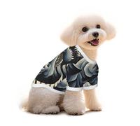 Pure Cotton T-Shirt for Pets - Soft Breathable Dog & Cat Shirt | All-Over Print Short Sleeve Tee for Small Dogs Puppy Boy Girl | Summer Cooling Pet Clothing Sci Fi Lizard Man S