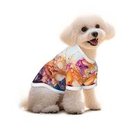 Pure Cotton T-Shirt for Pets - Soft Breathable Dog & Cat Shirt | All-Over Print Short Sleeve Tee for Small Dogs Puppy Boy Girl | Summer Cooling Pet Clothing BubbleCosmosRise M