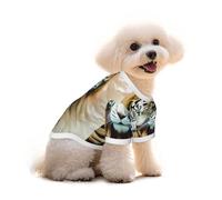 Pure Cotton T-Shirt for Pets - Soft Breathable Dog & Cat Shirt | All-Over Print Short Sleeve Tee for Small Dogs Puppy Boy Girl | Summer Cooling Pet Clothing Surreal portrait S