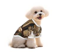 Pure Cotton T-Shirt for Pets - Soft Breathable Dog & Cat Shirt | All-Over Print Short Sleeve Tee for Small Dogs Puppy Boy Girl | Summer Cooling Pet Clothing Infinite Corridor Puppy L