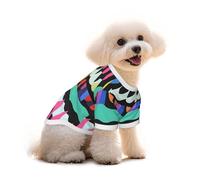 Pure Cotton T-Shirt for Pets - Soft Breathable Dog & Cat Shirt | All-Over Print Short Sleeve Tee for Small Dogs Puppy Boy Girl | Summer Cooling Pet Clothing Distorted energy flow M