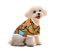Pure Cotton T-Shirt for Pets - Soft Breathable Dog & Cat Shirt | All-Over Print Short Sleeve Tee for Small Dogs Puppy Boy Girl | Summer Cooling Pet Clothing Happy Puppy L