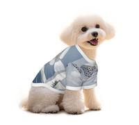 Pure Cotton T-Shirt for Pets - Soft Breathable Dog & Cat Shirt | All-Over Print Short Sleeve Tee for Small Dogs Puppy Boy Girl | Summer Cooling Pet Clothing Fish floating in the bedroom L