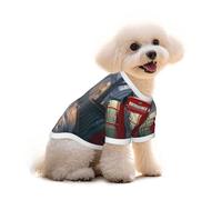 Pure Cotton T-Shirt for Pets - Soft Breathable Dog & Cat Shirt | All-Over Print Short Sleeve Tee for Small Dogs Puppy Boy Girl | Red Telephone Booths on The Streets of London Small