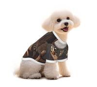 Pure Cotton T-Shirt for Pets - Soft Breathable Dog & Cat Shirt | All-Over Print Short Sleeve Tee for Small Dogs Puppy Boy Girl | Summer Cooling Pet Clothing Portrait of an Owl M
