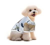 Pure Cotton T-Shirt for Pets - Soft Breathable Dog & Cat Shirt | All-Over Print Short Sleeve Tee for Small Dogs Puppy Boy Girl | Summer Cooling Pet Clothing Fish floating in the bedroom M