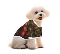 Pure Cotton T-Shirt for Pets - Soft Breathable Dog & Cat Shirt | All-Over Print Short Sleeve Tee for Small Dogs Puppy Boy Girl | Summer Cooling Pet Clothing In the castle, there are apple trees S