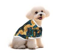 Pure Cotton T-Shirt for Pets - Soft Breathable Dog & Cat Shirt | All-Over Print Short Sleeve Tee for Small Dogs Puppy Boy Girl | Summer Cooling Pet Clothing Rich and colorful vegetation M