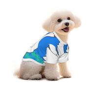 Pure Cotton T-Shirt for Pets - Soft Breathable Dog & Cat Shirt | All-Over Print Short Sleeve Tee for Small Dogs Puppy Boy Girl | Summer Cooling Pet Clothing Flying Goose M