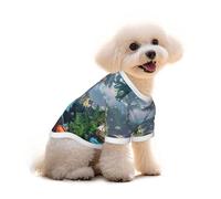 Pure Cotton T-Shirt for Pets - Soft Breathable Dog & Cat Shirt | All-Over Print Short Sleeve Tee for Small Dogs Puppy Boy Girl | Summer Cooling Pet Clothing A sci-fi style landscape S
