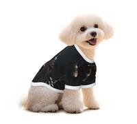 Pure Cotton T-Shirt for Pets - Soft Breathable Dog & Cat Shirt | All-Over Print Short Sleeve Tee for Small Dogs Puppy Boy Girl | Summer Cooling Pet Clothing Dark Reaper Essence S
