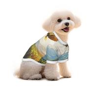 Pure Cotton T-Shirt for Pets - Soft Breathable Dog & Cat Shirt | All-Over Print Short Sleeve Tee for Small Dogs Puppy Boy Girl | Summer Cooling Pet Clothing An eagle is flying S