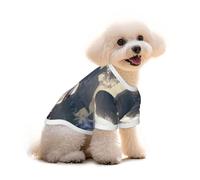 Pure Cotton T-Shirt for Pets - Soft Breathable Dog & Cat Shirt | All-Over Print Short Sleeve Tee for Small Dogs Puppy Boy Girl | Summer Cooling Pet Clothing Swan Wings L