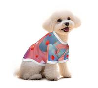Pure Cotton T-Shirt for Pets - Soft Breathable Dog & Cat Shirt | All-Over Print Short Sleeve Tee for Small Dogs Puppy Boy Girl | Summer Cooling Pet Clothing Candy Land style house M