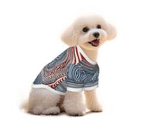 Pure Cotton T-Shirt for Pets - Soft Breathable Dog & Cat Shirt | All-Over Print Short Sleeve Tee for Small Dogs Puppy Boy Girl | Summer Cooling Pet Clothing Complex and intricate flowing pigments S