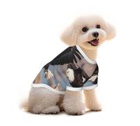 Pure Cotton T-Shirt for Pets - Soft Breathable Dog & Cat Shirt | All-Over Print Short Sleeve Tee for Small Dogs Puppy Boy Girl | Summer Cooling Pet Clothing Eagle Taking Flight M