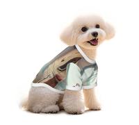 Pure Cotton T-Shirt for Pets - Soft Breathable Dog & Cat Shirt | All-Over Print Short Sleeve Tee for Small Dogs Puppy Boy Girl | Summer Cooling Pet Clothing An elegant swan couple M