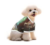 Pure Cotton T-Shirt for Pets - Soft Breathable Dog & Cat Shirt | All-Over Print Short Sleeve Tee for Small Dogs Puppy Boy Girl | Summer Cooling Pet Clothing Magnificent Castle L
