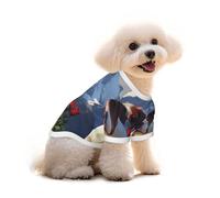 Pure Cotton T-Shirt for Pets - Soft Breathable Dog & Cat Shirt | All-Over Print Short Sleeve Tee for Small Dogs Puppy Boy Girl | Summer Cooling Pet Clothing The Little Dog in the Alps M