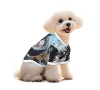 Pure Cotton T-Shirt for Pets - Soft Breathable Dog & Cat Shirt | All-Over Print Short Sleeve Tee for Small Dogs Puppy Boy Girl | Summer Cooling Pet Clothing European quadrupedal dinosaur M