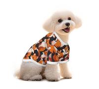 Pure Cotton T-Shirt for Pets - Soft Breathable Dog & Cat Shirt | All-Over Print Short Sleeve Tee for Small Dogs Puppy Boy Girl | Summer Cooling Pet Clothing Foxes Playful Gathering M