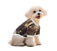 Pure Cotton T-Shirt for Pets - Soft Breathable Dog & Cat Shirt | All-Over Print Short Sleeve Tee for Small Dogs Puppy Boy Girl | Summer Cooling Pet Clothing A cute little cat L