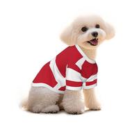 Pure Cotton T-Shirt for Pets - Soft Breathable Dog & Cat Shirt | All-Over Print Short Sleeve Tee for Small Dogs Puppy Boy Girl | Summer Cooling Pet Clothing Danish flag M