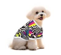 Pure Cotton T-Shirt for Pets - Soft Breathable Dog & Cat Shirt | All-Over Print Short Sleeve Tee for Small Dogs Puppy Boy Girl | Summer Cooling Pet Clothing Complex psychedelic patterns1 M