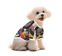 Pure Cotton T-Shirt for Pets - Soft Breathable Dog & Cat Shirt | All-Over Print Short Sleeve Tee for Small Dogs Puppy Boy Girl | Summer Cooling Pet Clothing magic mushroom M