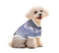 Pure Cotton T-Shirt for Pets - Soft Breathable Dog & Cat Shirt | All-Over Print Short Sleeve Tee for Small Dogs Puppy Boy Girl | Summer Cooling Pet Clothing Cross dimensional lightning S