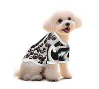 Pure Cotton T-Shirt for Pets - Soft Breathable Dog & Cat Shirt | All-Over Print Short Sleeve Tee for Small Dogs Puppy Boy Girl | Summer Cooling Pet Clothing Gazing Eye Cluster L
