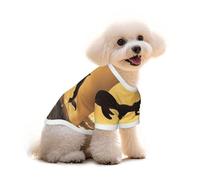 Pure Cotton T-Shirt for Pets - Soft Breathable Dog & Cat Shirt | All-Over Print Short Sleeve Tee for Small Dogs Puppy Boy Girl | Summer Cooling Pet Clothing Backlight golden moment, dolphins jumping S